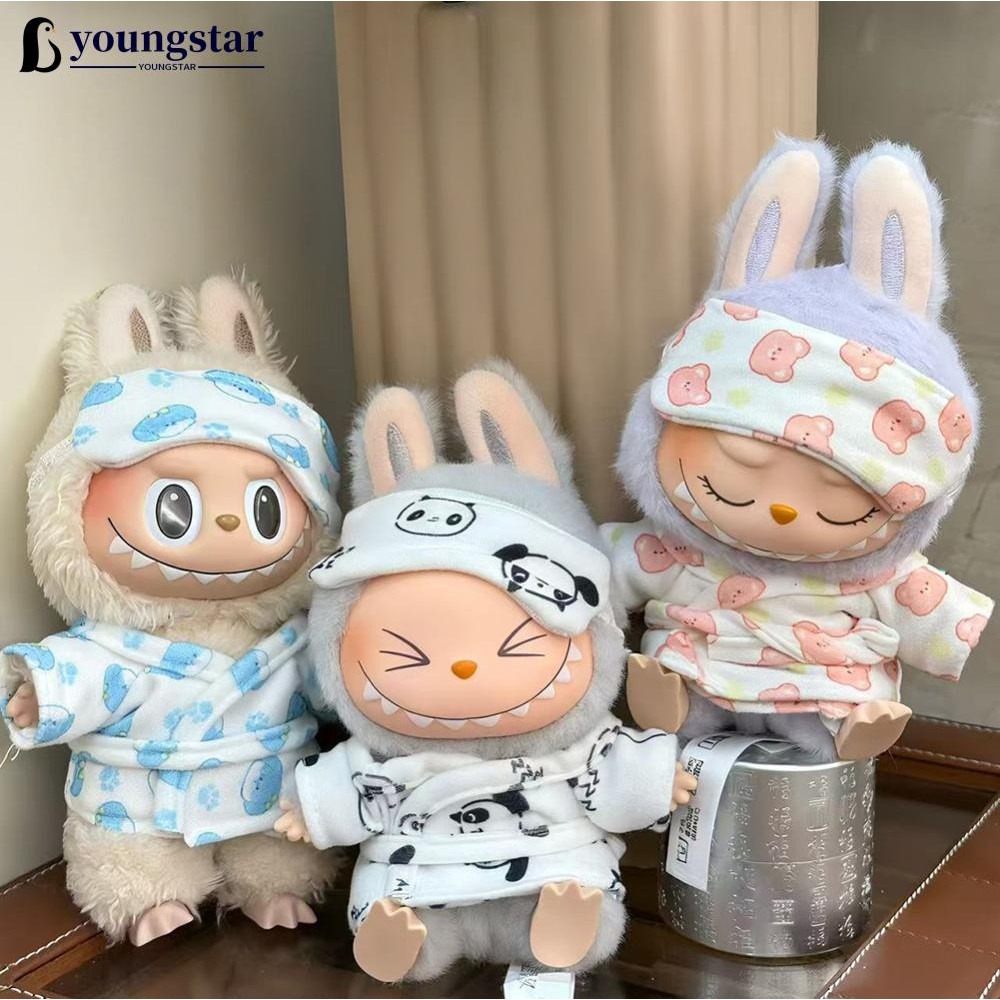 YST Para 17cm Labubu Boneca Roupas De Moda Pijamas Cor Jogo Máscara De ...