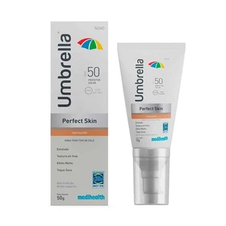 Protetor Solar Umbrella Perfect Skin Escuro FPS50 50g em Oferta na Shopee