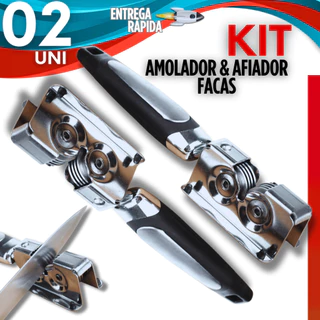 KIT 2/1 Unidades Amolador Afiador de Faca Tesoura Canivete Lâmina Inox Profissional Premium Original em Oferta na Shopee