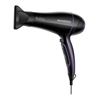 Secador de Cabelo Mondial Black Purple com Tourmaline Íon 2000W Preto/Roxo 220V - SCN-01 em Oferta na Shopee