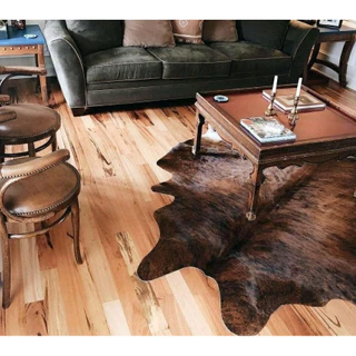Tapete De Couro De Vaca Natural 2m X 1,8m - Peça Única