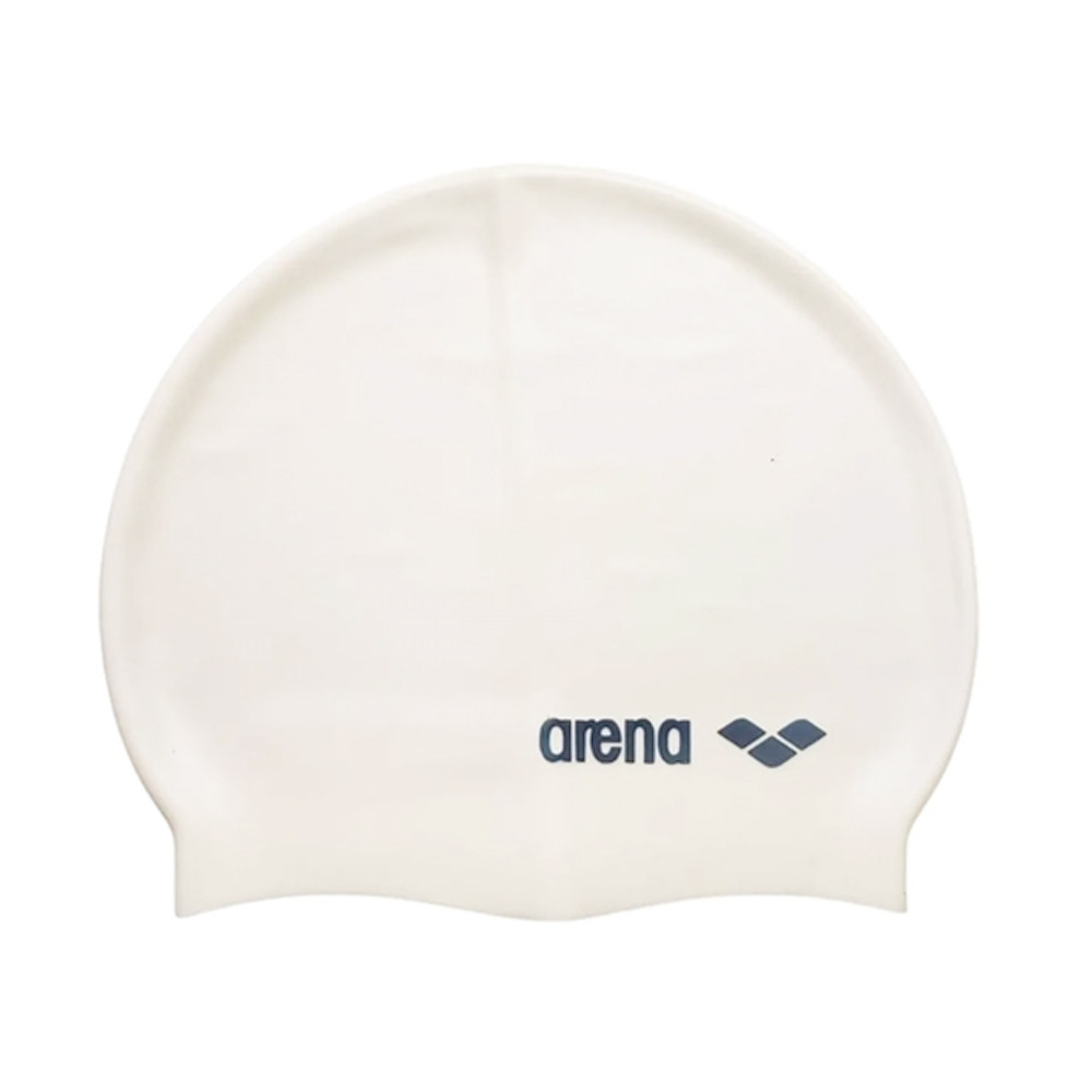 Touca Natação Branco Arena Classic Logo Hidroginástica