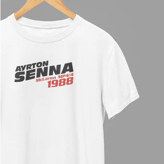 Camiseta Básica Unissex AYRTON SENNA F1 1988 100% algodão envio 24 horas