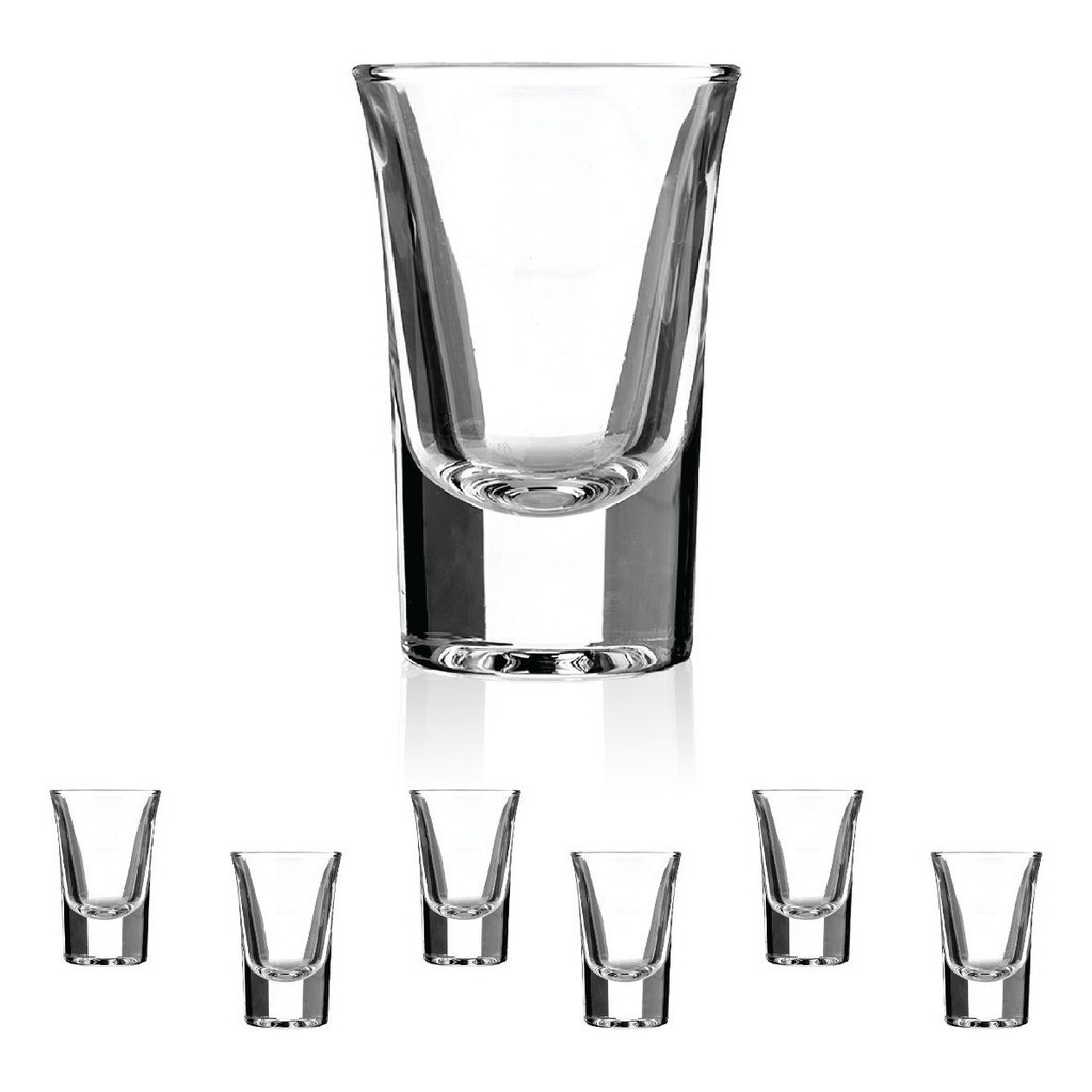 Kit Copo Shot Dose Tequila Cachaça Vodka Licor 6 Unidades