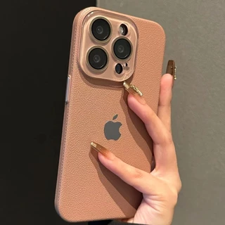 Capa Dura Texturizada De Luxo Para PC iPhone 15 13 12 11 14 Pro Max Proteção Da Lente Câmera De Vidro À Prova De Choque