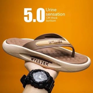 Flip-flops Sapatos esportivos masculinos de Verão Chinelos de Merda de Verão Novo Estilo Anti-Sli de Espessuras