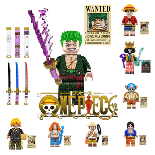 Compatível com LEGO 2024 Nova Série One Piece Franky Luffy Robin Zoro Chopper Montagem Blocos de Construção Figuras-Brinquedo Modelo Assembleia Educativa Infantil Presente de Aniversário