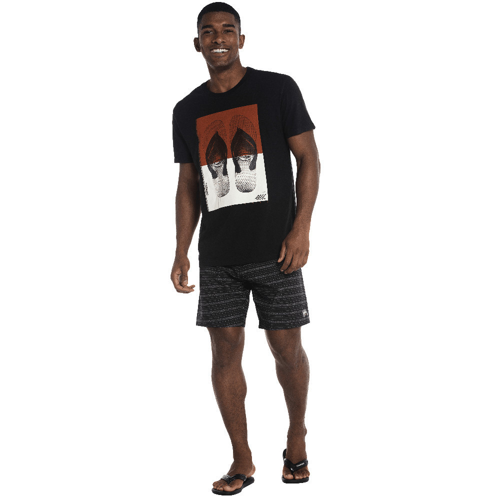 Shorts de Praia Havaianas Listrado Patchwork
