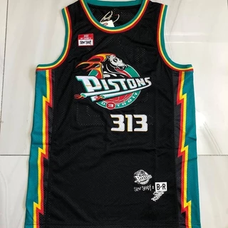 Camisa Masculina De Basquete Jersey Camiseta regata No . 313 Shady Preta Mitchell E Ness