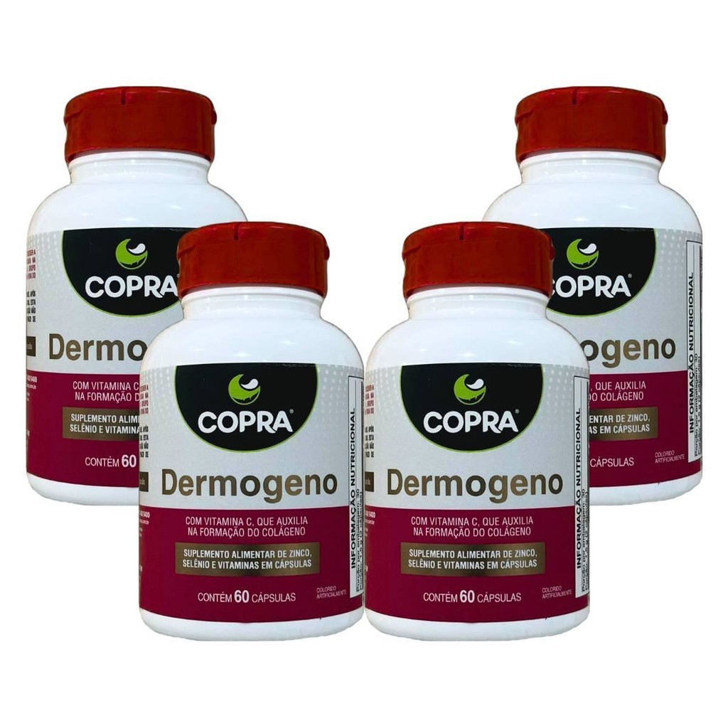 Kit 4 Copra Capsulas de Colágeno e Vitaminas 60 Caps 750mg | Shopee Brasil