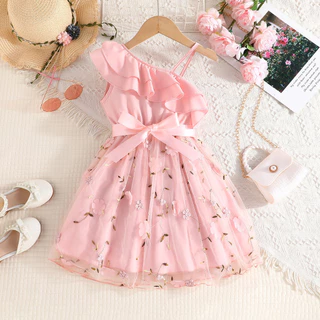 Vestido de Bebê, Menina 2-7 anos de idade Vestido de Princesa da Moda de Verão