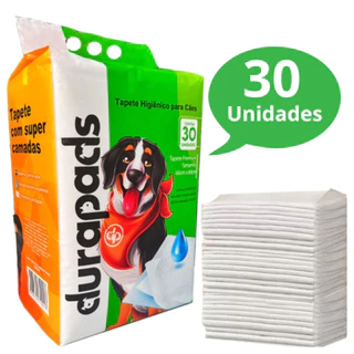 Tapete Higiênico Durapads para Cachorro 60 x 60 cm - 30 Unidades