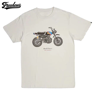 Novo Estilo Deus Summer Pure Cotton Roupa de Manga Curta de Algodão Puro para o Verão Camiseta de Motocicleta de Jersey com Pescoço Redondo Solto 0822