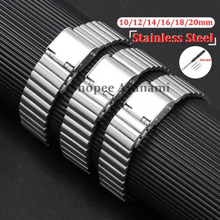 10mm 12mm 14mm 16mm 18mm 20mm Faixa De Relógio De Aço Inoxidável Universal De Metal Ultra-Fino Para Pulseira Seiko Para Casio