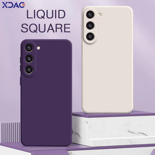 Capa Original Quadrada De Silicone Líquido Para Celular Samsung Galaxy S23 FE Plus Ultra 5G S23FE S23Plus S23Ultra Bags