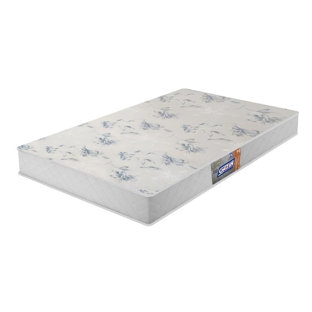 Colchão Solteiro 78x188cm Espuma D20 Gazin Supreme Branco