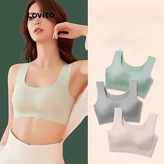 Lovito Bralette básico liso casual para mulheres LNM75013