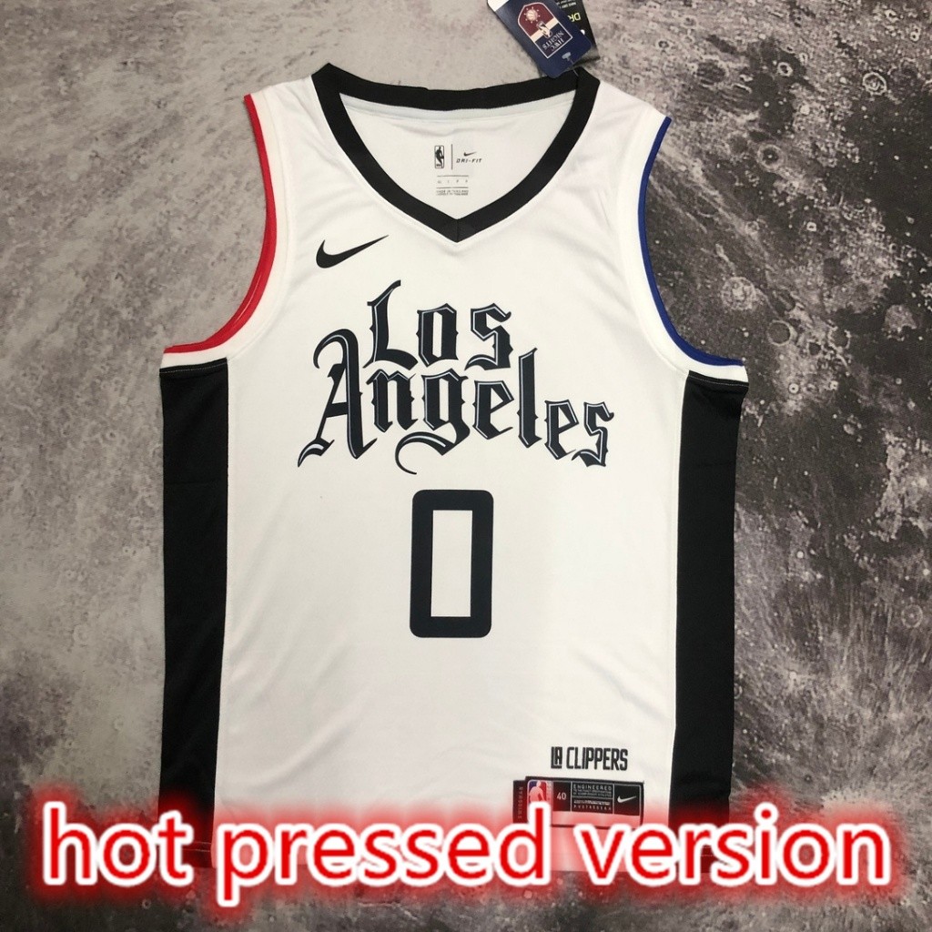 NBA jersey Versão Prensada A Quente Los Angeles Clippers # 0 Camisa De Basquete Westbrook