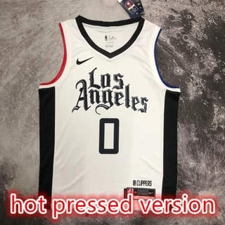 NBA jersey Versão Prensada A Quente Los Angeles Clippers # 0 Camisa De Basquete Westbrook