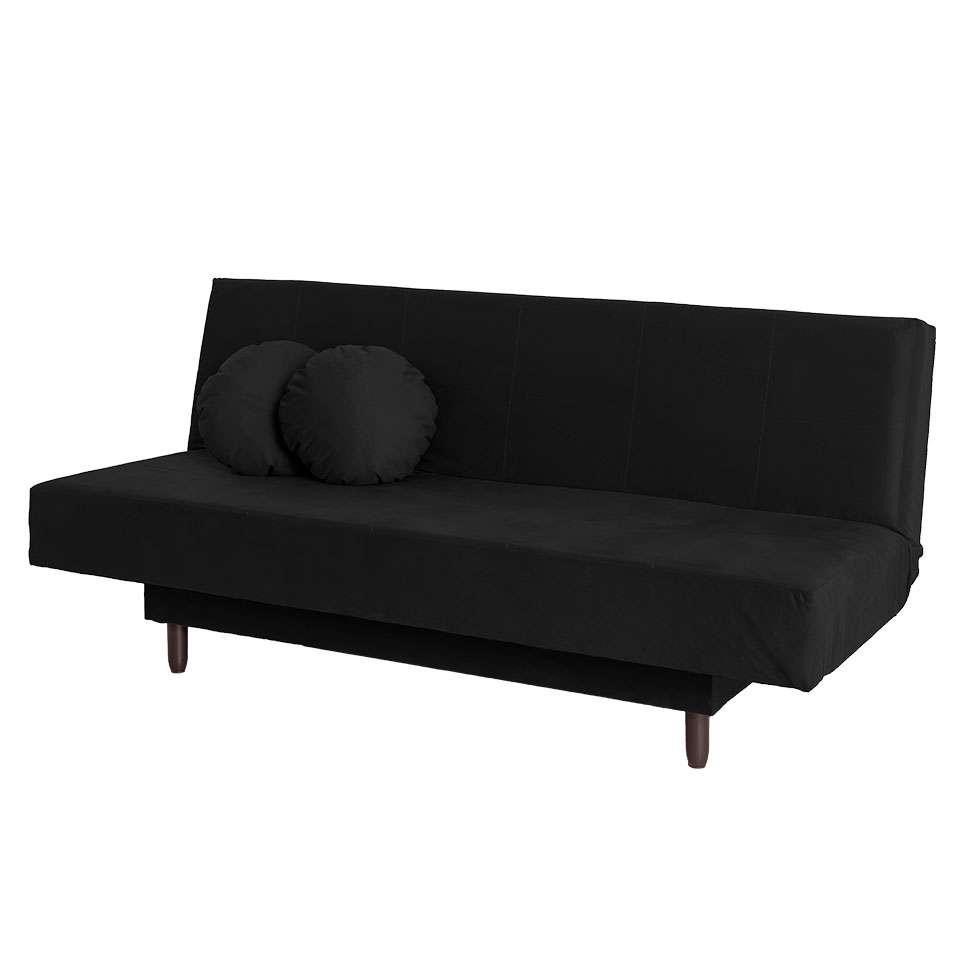 Sofá-Cama Casal 3 Lugares Jimmy Suede Preto