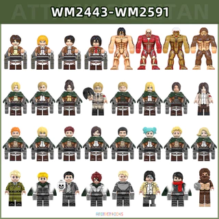 Ataque Ao Titã Eren Levi Mikasa Ackerman Reiner Survey Corps Beast Titan Minifigura Blocos De Construção Brinquedo