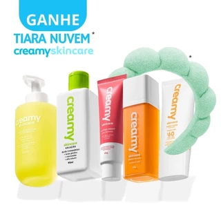 Kit Creamy Gel de Limpeza, Tônico, Hidratante, Vitaminia C e Protetor Solar + Presente*