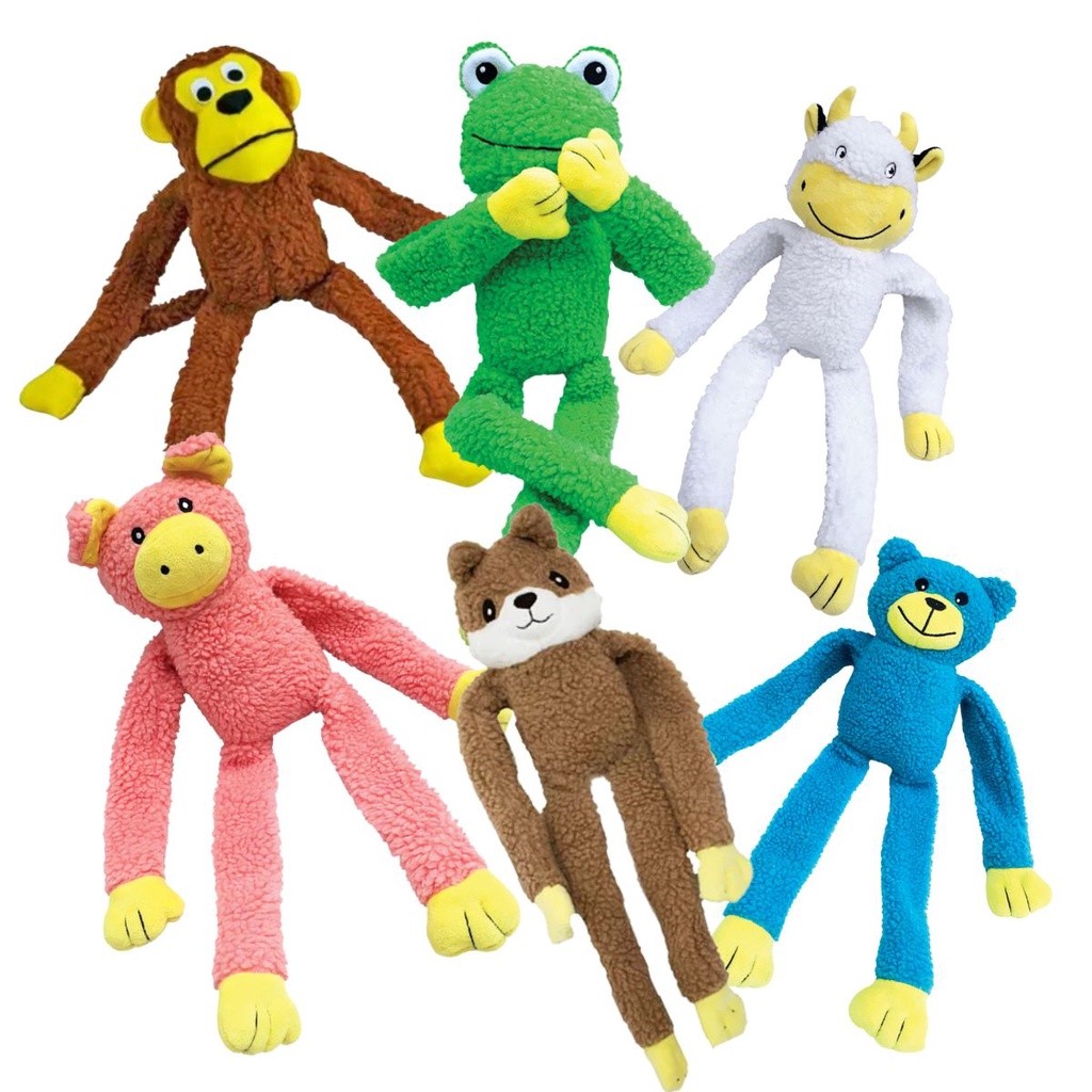 Bichinho de Pelúcia Grande Brinquedo para Cachorro Pet com Apito Som Barulho Olhos Bordados