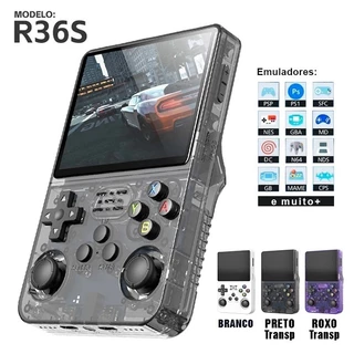 Console Portátil R36S Sistema Arkos 2.0 + de 15.000 Jogos Vídeo Game 64g Linux Tela IPS 3.5 Polegadas a Pronta Entrega em Oferta na Shopee