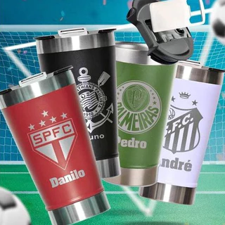 Copo Térmico com seu TIME do coração Aço Inox Parede Dupla Nome Time Marca Gravado PERSONALIZADO 2025