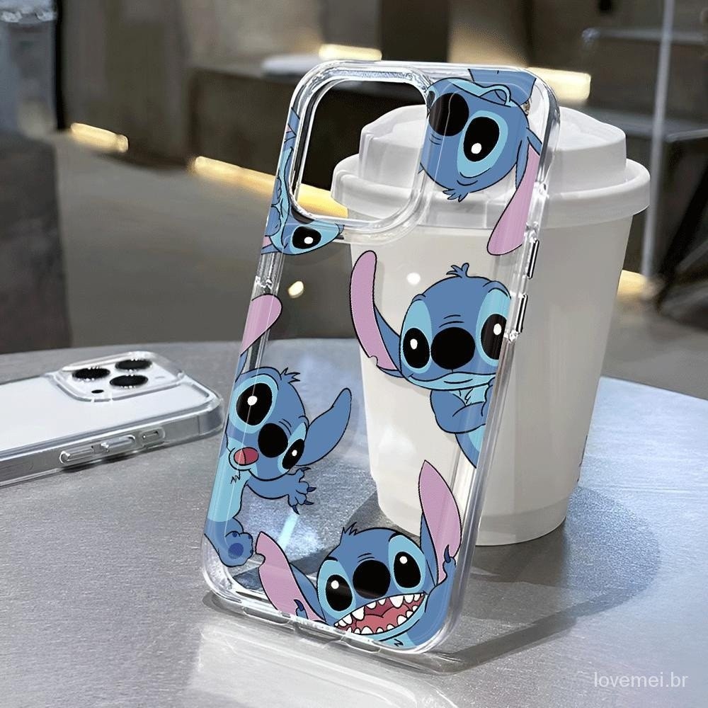 Capa de telefone transparente elegante e bonito dos desenhos animados ...