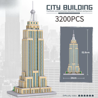Empire State Building Modelo De ConstruçãO Microgranular Blocos De ConstruçãO Brinquedos De Montagem De Alta Dificuldade
