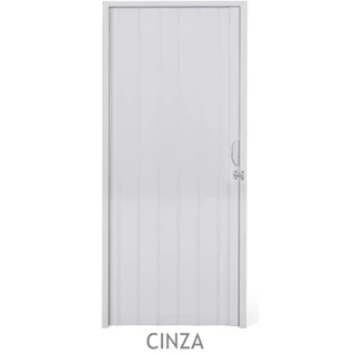 Porta Sanfonada PVC Plastilit 0,80x2,10m Cinza em Oferta na Shopee
