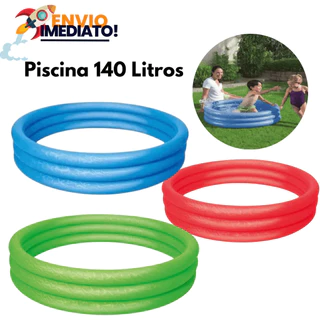 Piscina Inflável Redonda Infantil 3 Anéis 122x25cm 140 Litros - Bestway
