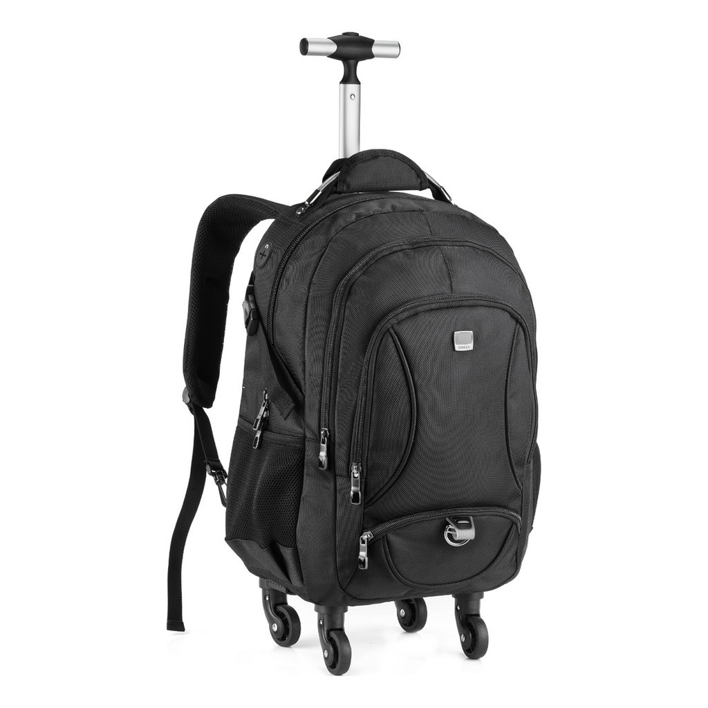 Mochila Masculina Com Carrinho 4 Rodas 360° Puxador De Aço Executiva ...