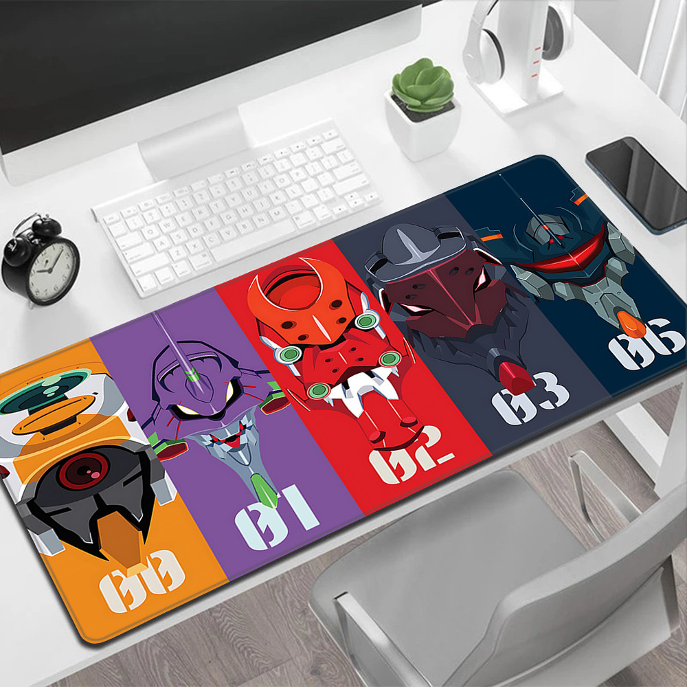 E-Evangelion Kawaii Mouse Pad Tapete De Borracha Mause Gaming Pc