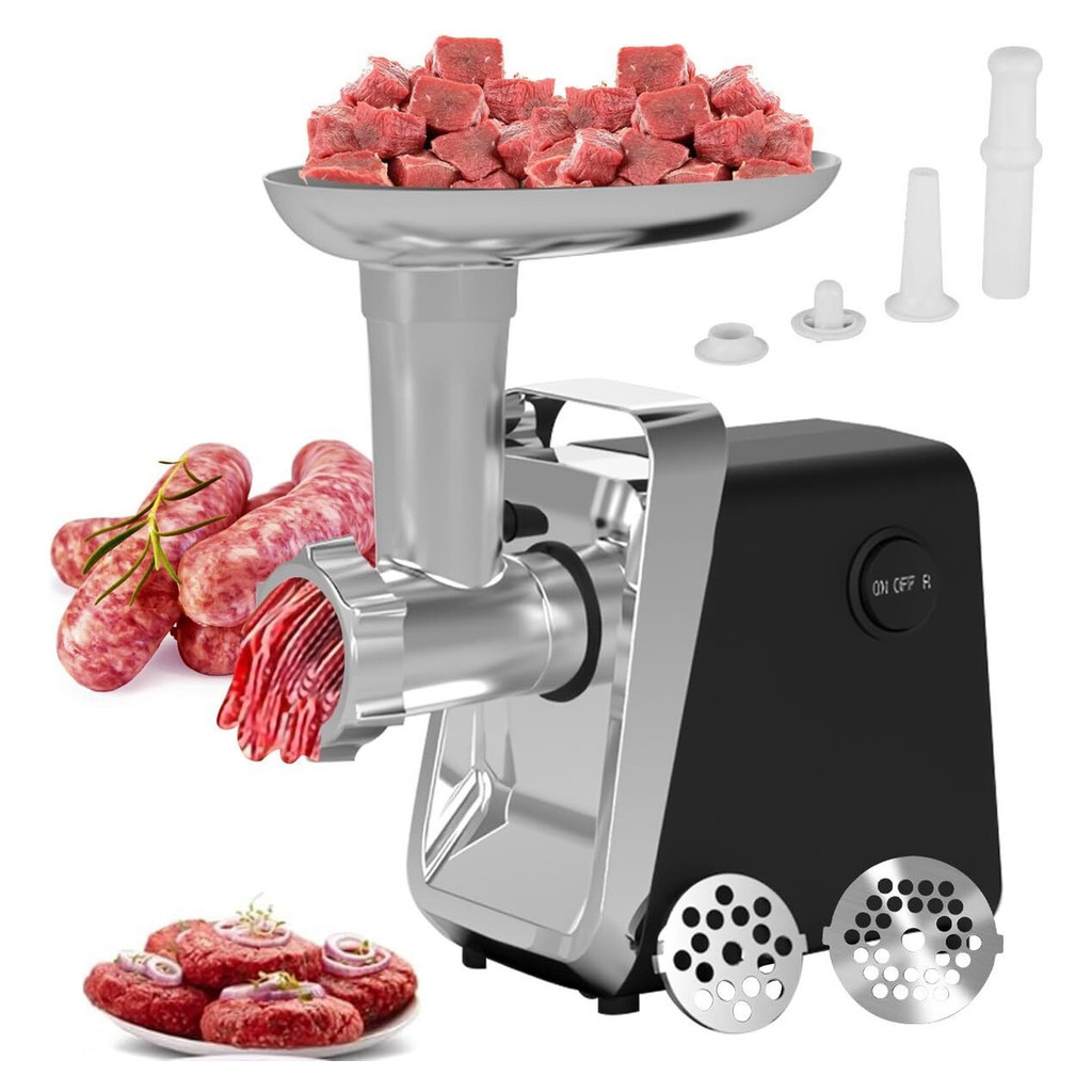 Moedor De Carne Elétrico Máquina De Salsicha De Aço 110V