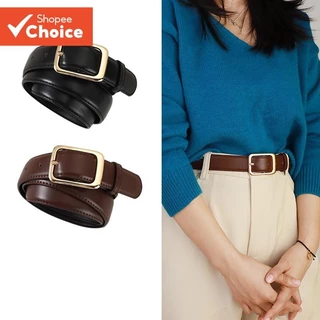 Feminino Nova Moda Magro Ouro Pino Fivela Cinto Durável Chique Versátil Para Jeans Escritório Casual em Oferta na Shopee