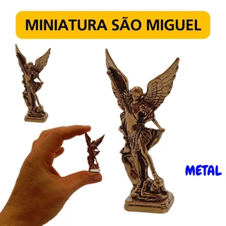 Imagem Miniatura Metal São Miguel Arcanjo Carro Casa