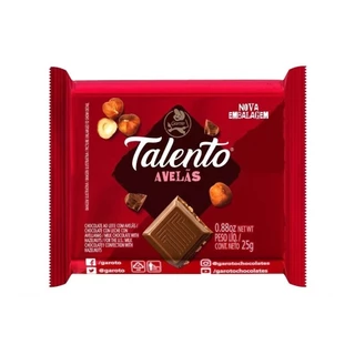 Chocolate Talento Avelã 25g Embalagem com 15 Unidades em Oferta na Shopee