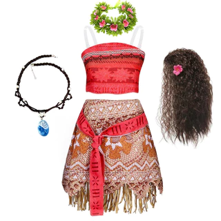 Moana Costume Girls Cosplay Princesa Veste Crianças Vaiana Vestidos Festa De Carnaval