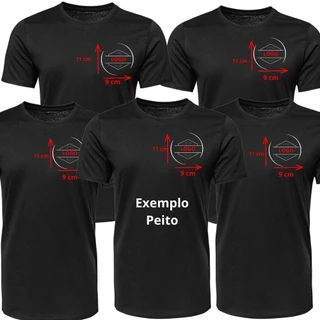 Kit 5 Camiseta Personalizada Com Sua Logo Ou Estampa Preferida Camisa 100% Algodão