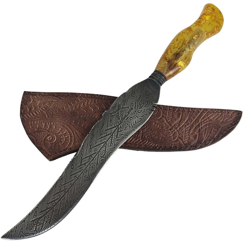 Faca Artesanal Integral Forjada Aço Damasco 256 Camadas Form | Shopee ...
