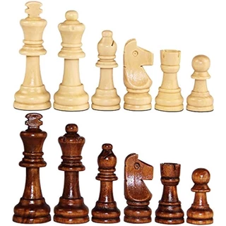 8CM King Figures Chess Jogo De Xadrez De Madeira Sólida Peças Torneio Staunton Somente