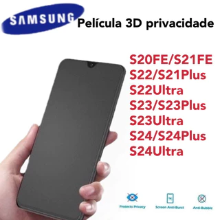 Kit Películas de Vidro Privacidade 3D Para Samsung Galaxy S20FE/S21FE/S22/S22Plus/S22Ultra/S23/S23Plus/S23Ultra/S24/S24Plus/S24Ultra Para Todos Modelos celular protetor Privativa Anti Spy vidro temperado