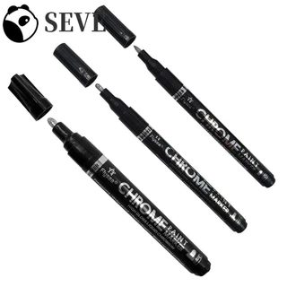 SEVE Marcador De Espelho De Prata Caneta Refletiva Marcadora Permanente Artesanal Cromada