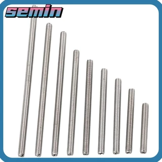 SEMIN 2PCS Haste Totalmente Roscada , Roscas Direitas 304 Longas De Aço Inoxidável , Prática Rosca De 0,8mm Passo M5 Hastes De Barra De Pinos