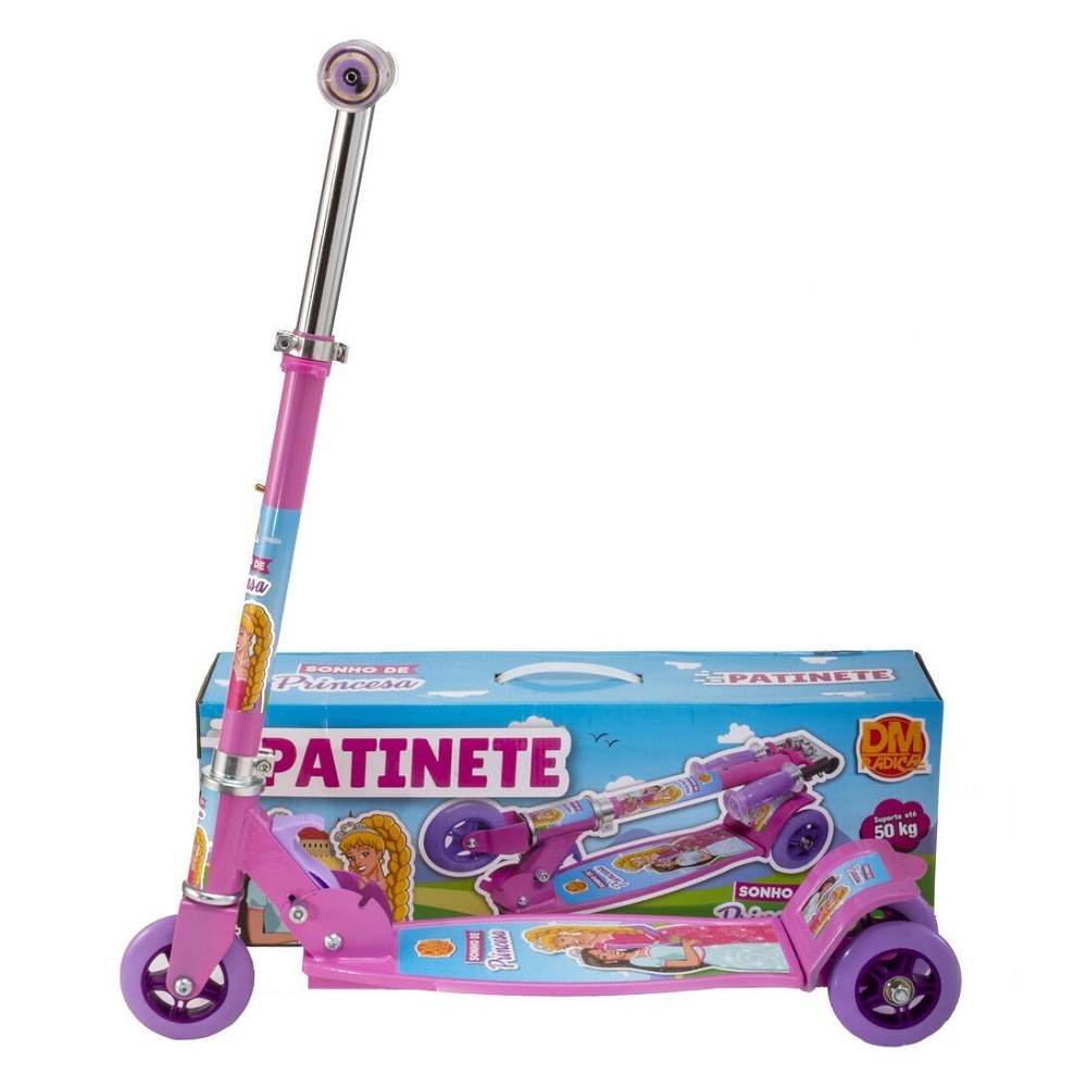 Patinete Infantil Rosa Princesa Crianças 6 7 8 9 10 Anos | Shopee Brasil