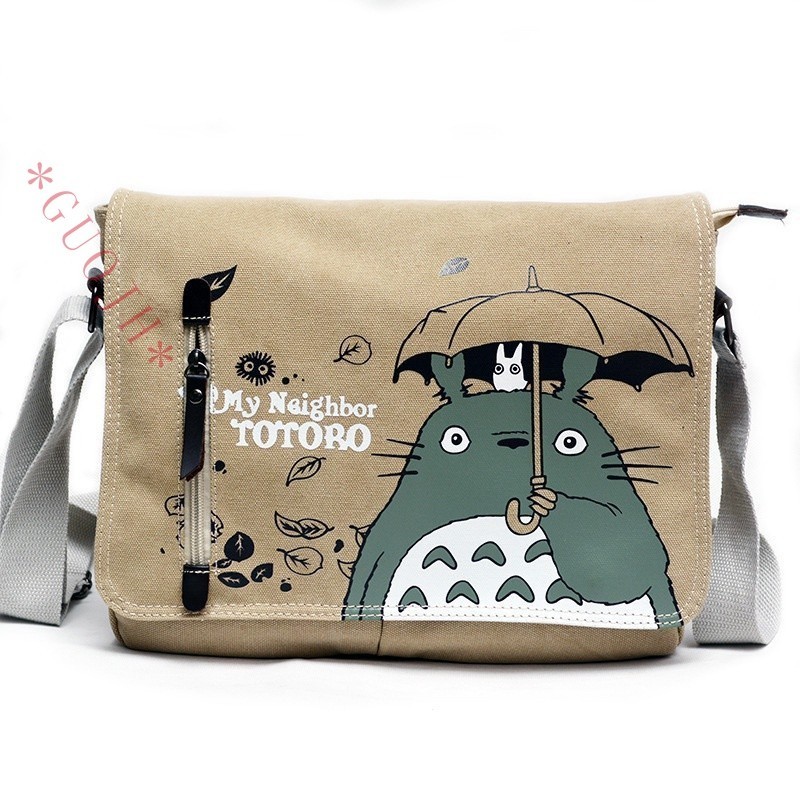 GUOJH Bolsa Tiracolo Anime Vizinho Totoro Mochila Transversal Lona