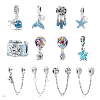 LI Moda 925 Pingente De Balão De Viagem Série Charme Avião Para Presentes De Pulseira