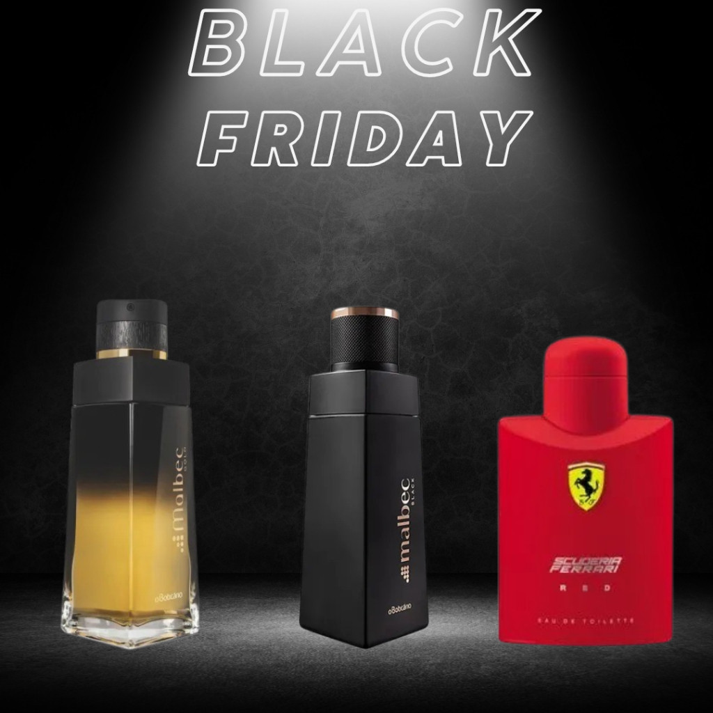 Conjunto de 3 Perfumes Malbec Gold, Malbec Black, Ferrari Red Promoção ...